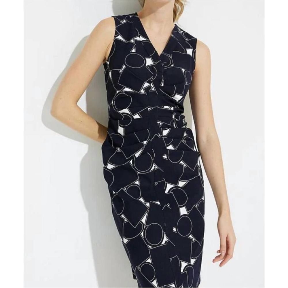 JOSEPH RIBKOFF midnight blue dress in vanilla midnight blue